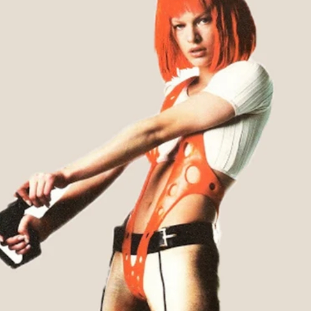 Leeloo Orange Suspenders, "The Fifth Element"